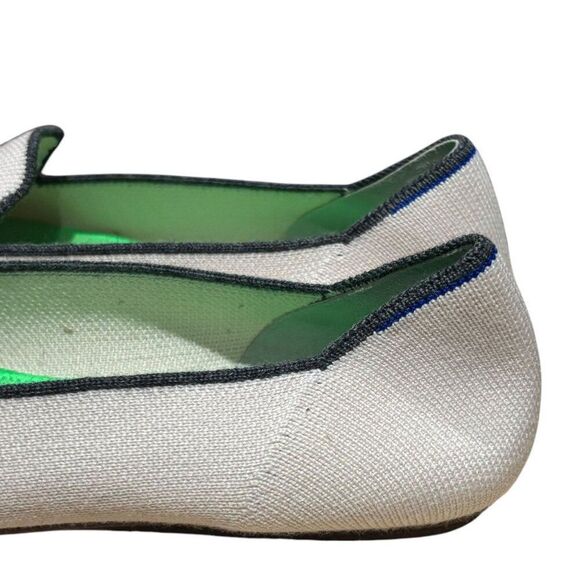 Rothy's Merino Tassel Slip On Loafers 8.5 Platinum White Gray Fringe Limited Ed - Picture 10 of 11